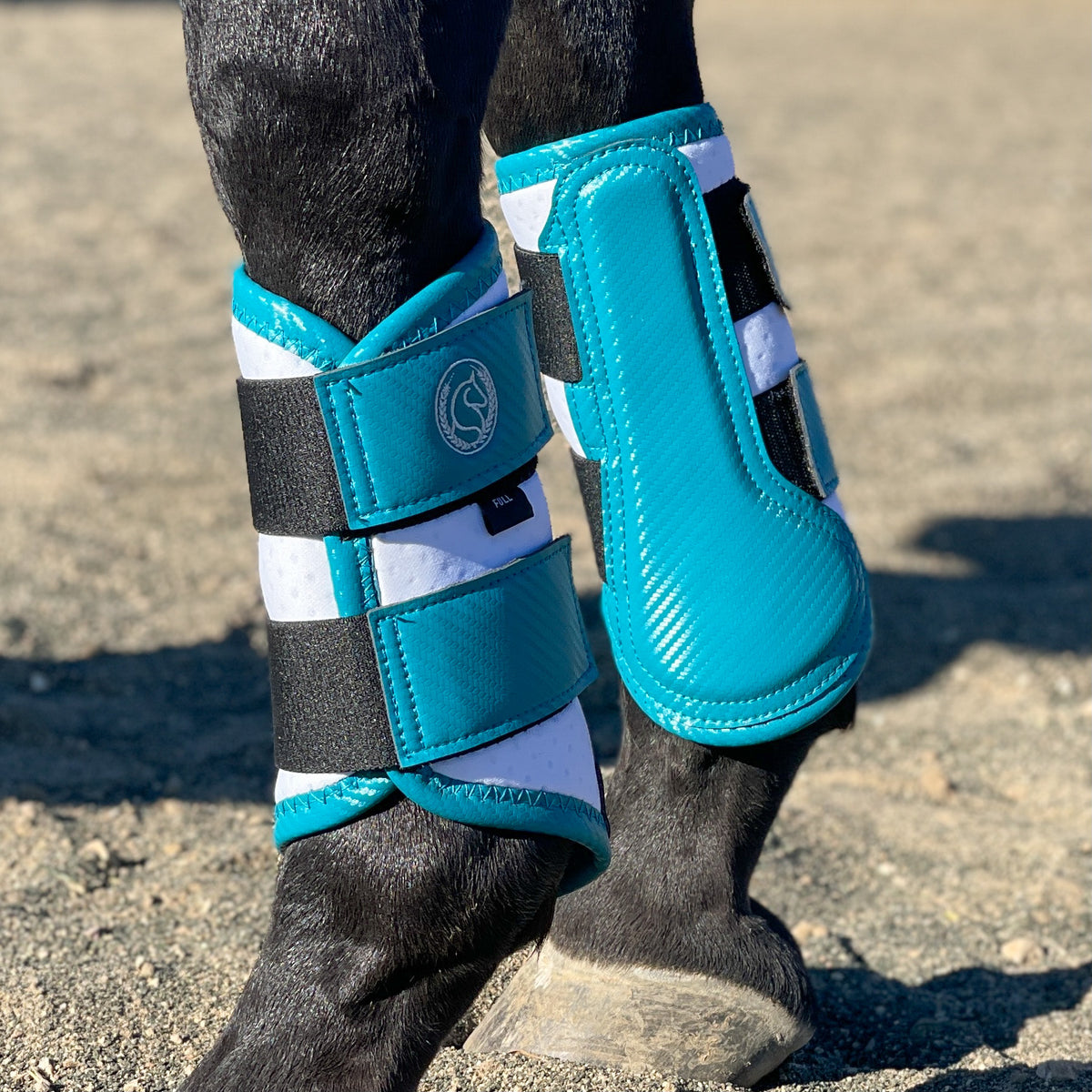 Teal brushing boots Clearance